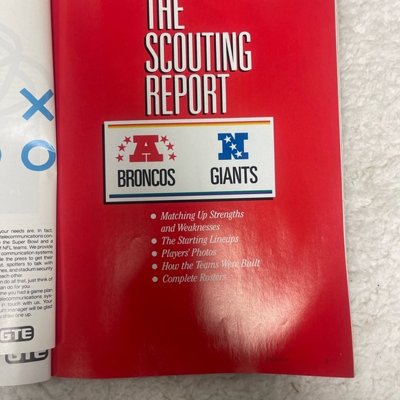 1987 NFL Super Bowl XXI Official Game Program New York Giants VS Denver Broncos - Picture 7 of 7